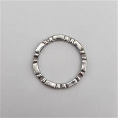 925 Sterling Silver Round & Baguette CZ Eternity Stacking Ring Band Size 10.25